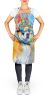 Akita Hippie Dawg Apron Cooking Kitchen Server Baking Crafts Gardening for Adult Women Men, Unisex, Large, Multicolor