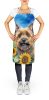 Cairn Terrier in Sunflowers Apron Cooking Kitchen Server Baking Crafts Gardening for Adult Women Men, Unisex, Large, Multicolor