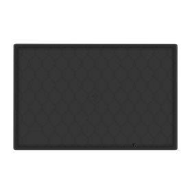 Silicone Under Sink Mat for Cabinet 34x22" Sink Cabinet Protector Mat Kitchen Bathroom Cabinet Liner with Drain Hole Hold Up to 3 Callons Liquid (Option: Black)