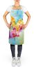 Orchids in Watercolor Apron Cooking Kitchen Server Baking Crafts Gardening for Adult Women Men, Unisex, Large, Multicolor